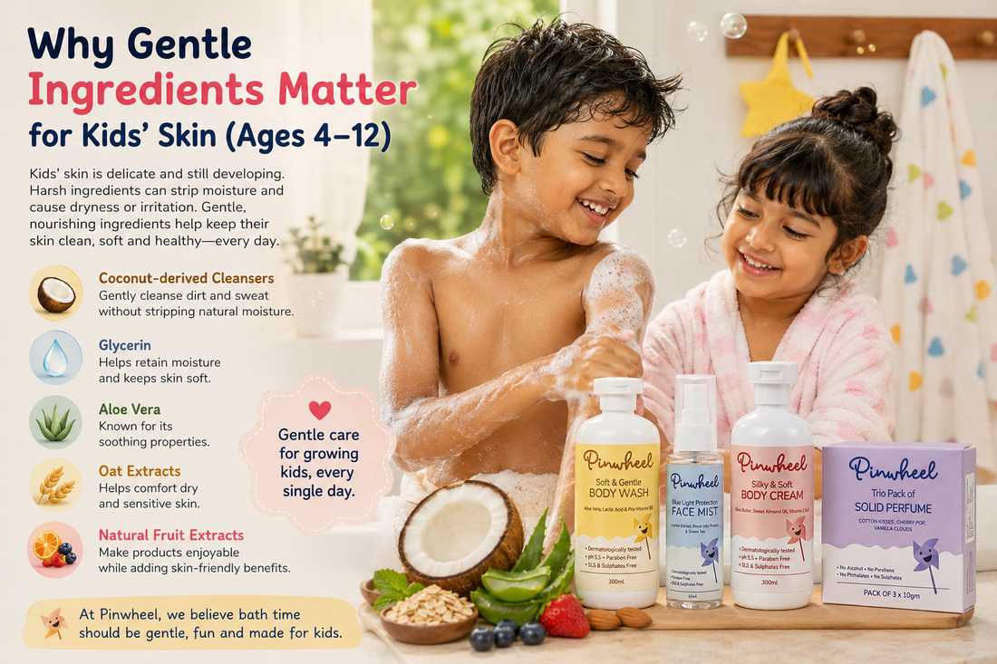 Why Gentle Ingredients Matter for Kids' Skin (Ages 4–12)