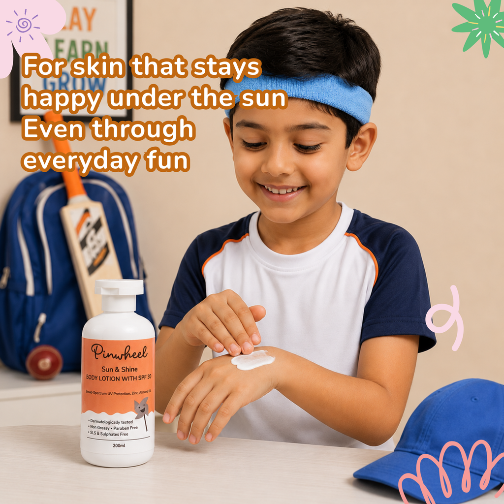 Pinwheel Daily Defense Body Lotion with SPF 30 for Kids (4-12 Years)