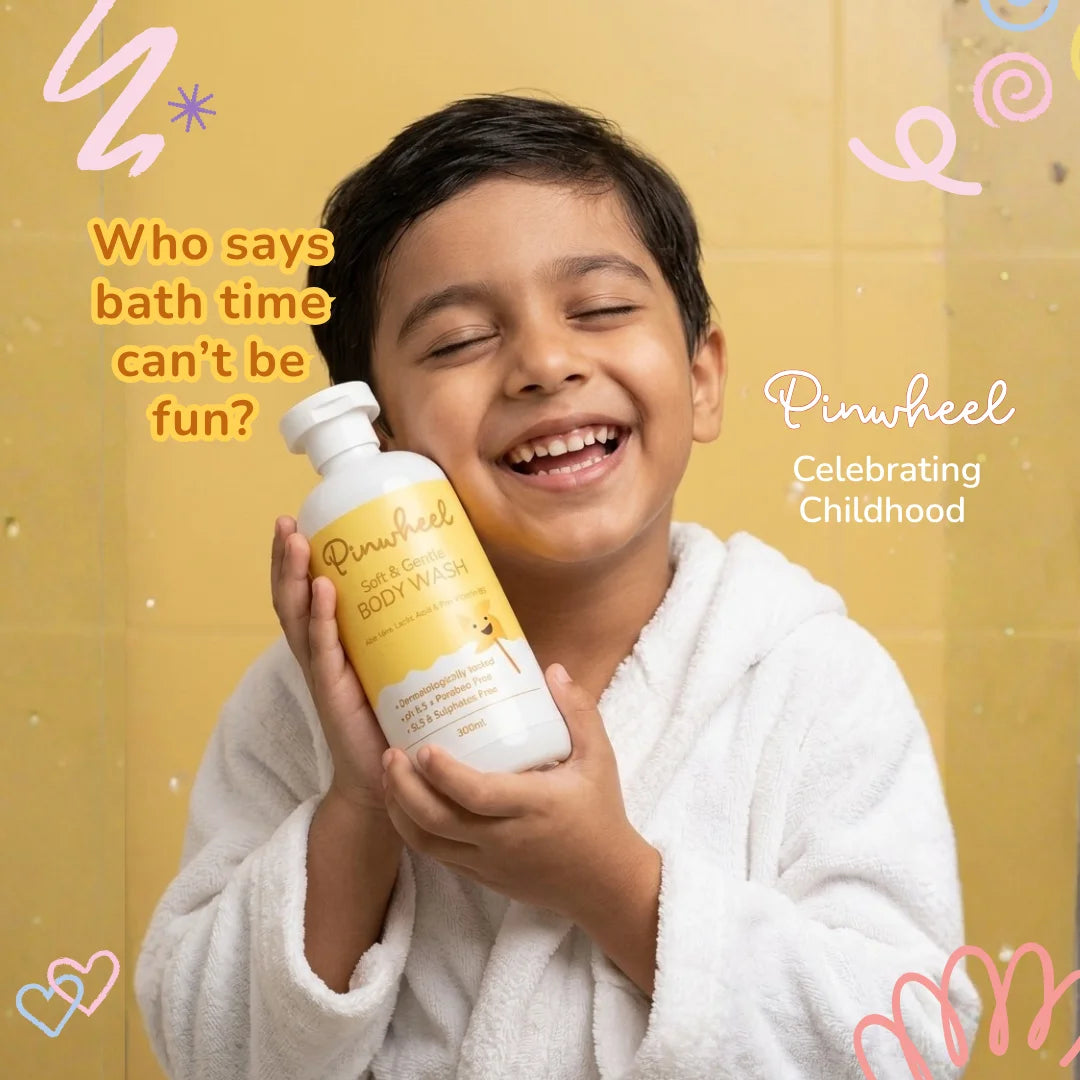 Pinwheel Bath Care Duo - Body Wash & Body Cream Combo