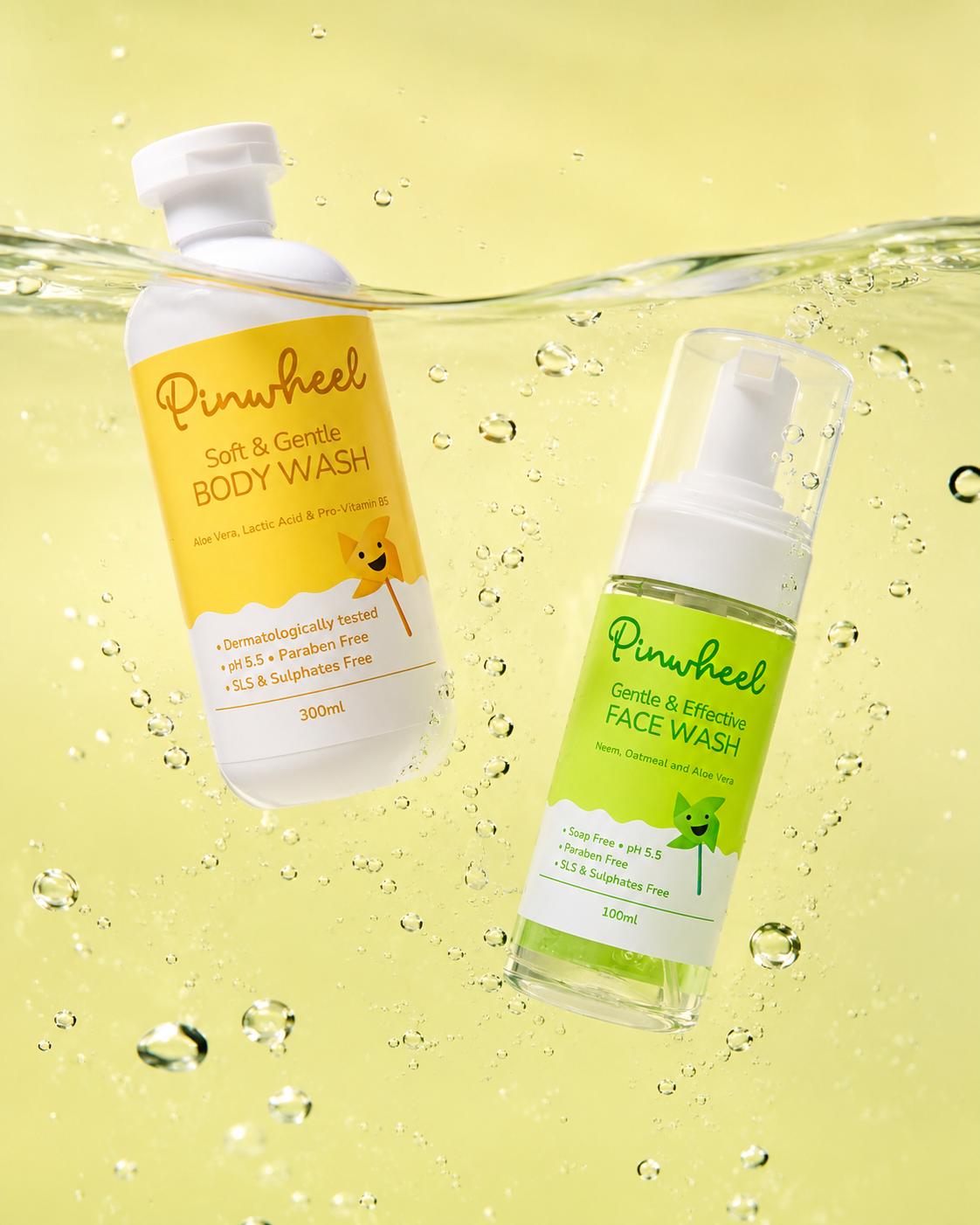 Pinwheel Fresh Start Duo – Face Wash + Body Wash Combo for Kids