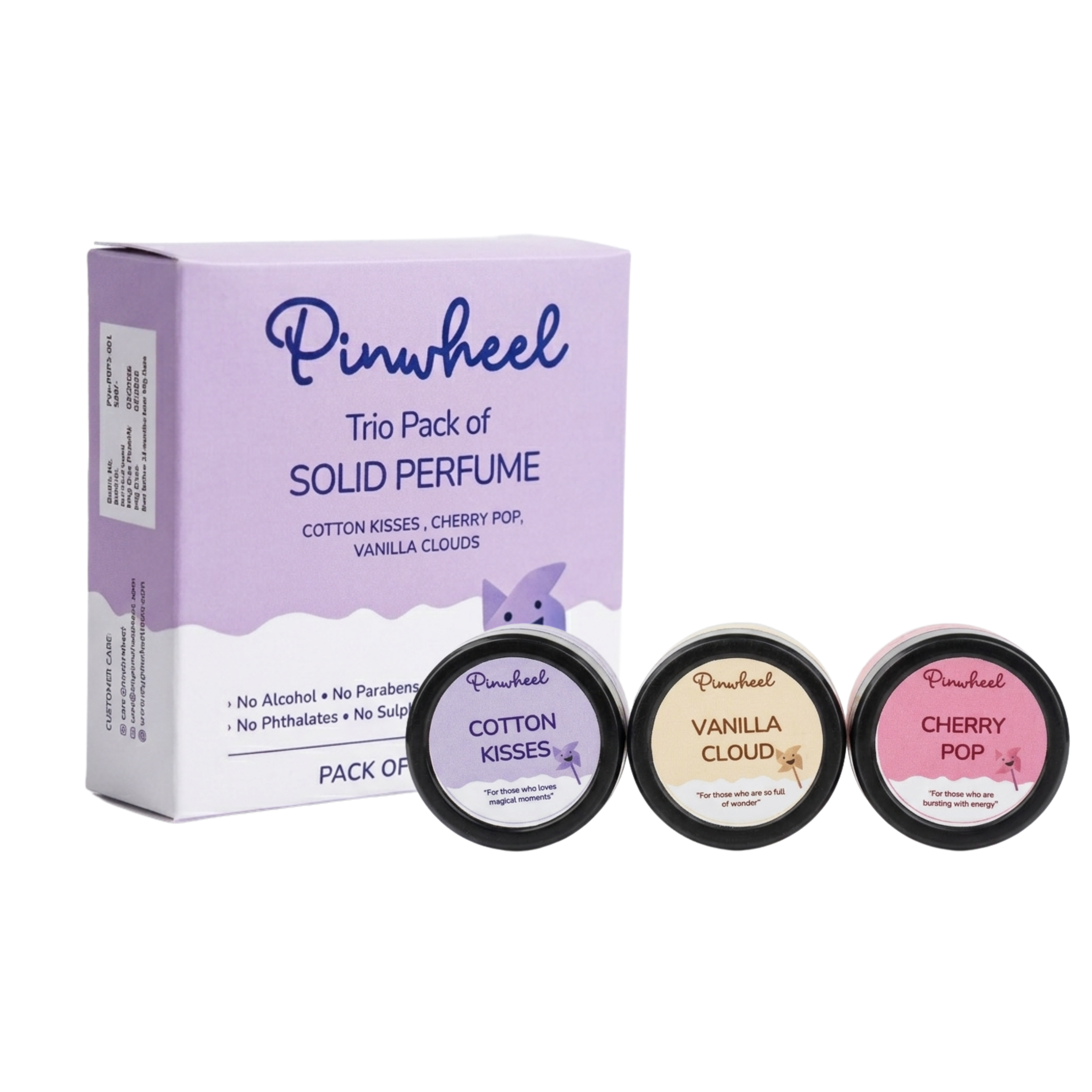 Solid Perfume Bar (Pack of 3) in 3 vibrant fragrances